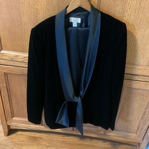 Talbots Dressy Pantsuit Petite 14-16 Velvet/Silk-HOST PICK!!!